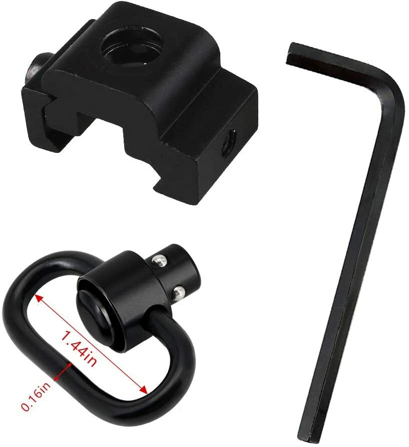Quick Release/Detach Sling Swivel with Push Button and 1.44'' Loop High Strength