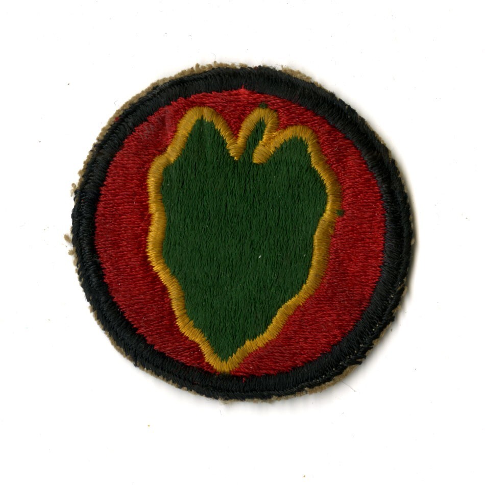 24th Infantry Division White Back Patch WWII Vintage Pearl Harbor Pacific