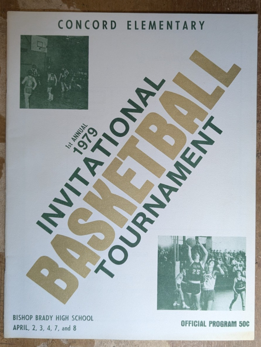 1st Annual 1979 Invitational Basketball Tournament Official Program – 11” x 8.5”