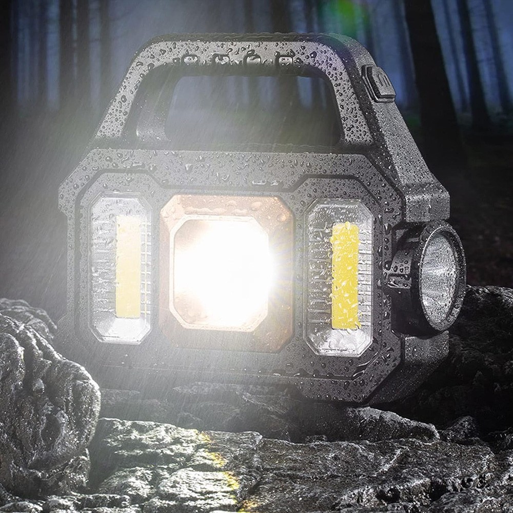 Solar Power LED Camping Lamp Flashlight Tent Light Lantern Rechargeable ASW