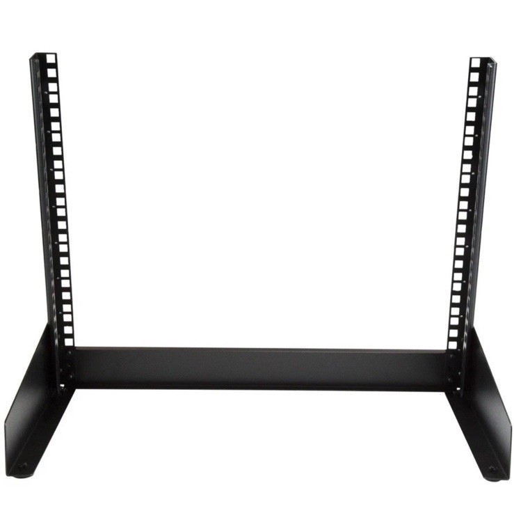 StarTech 8U Desktop PC Rack - 2-Post Open Frame Rack - 19in Open Frame IT Rack