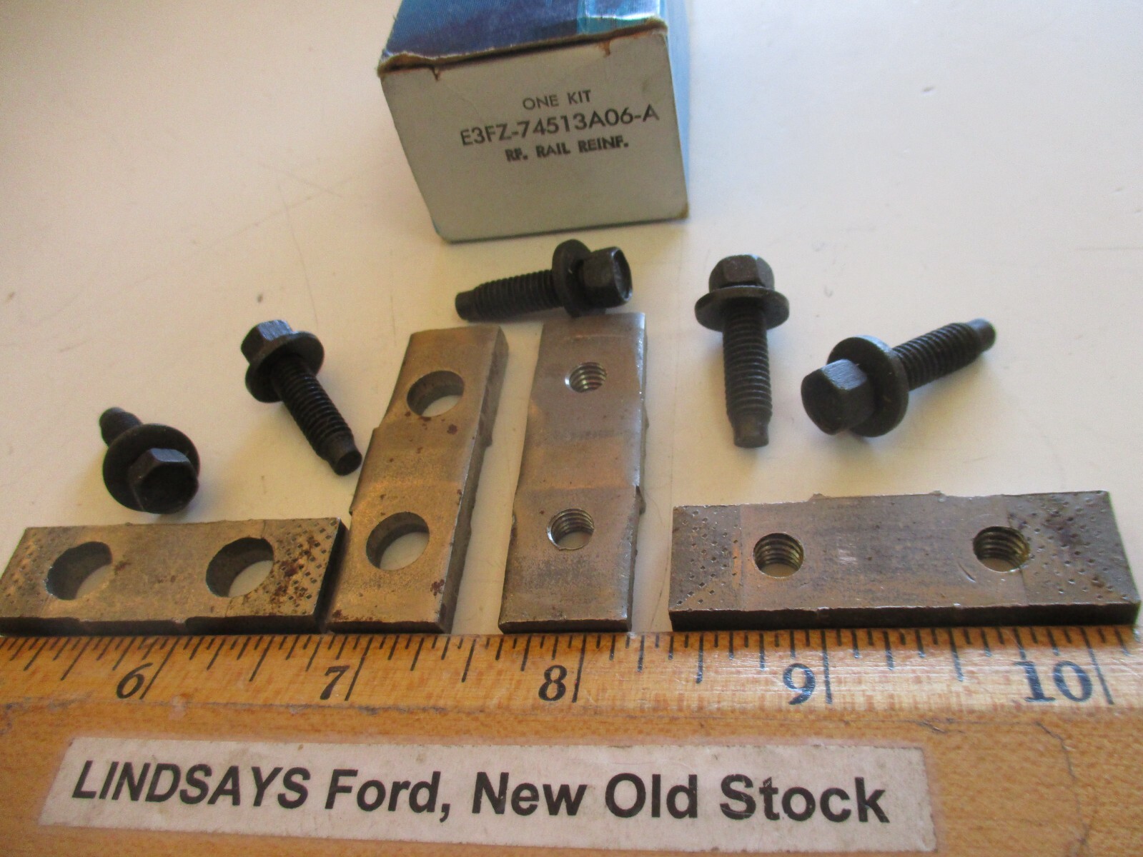 OEM FORD 1981/1982 ESCORT (W74) "ROOF RAIL REINFORCEMENT KIT", E3FZ-74513A06-A