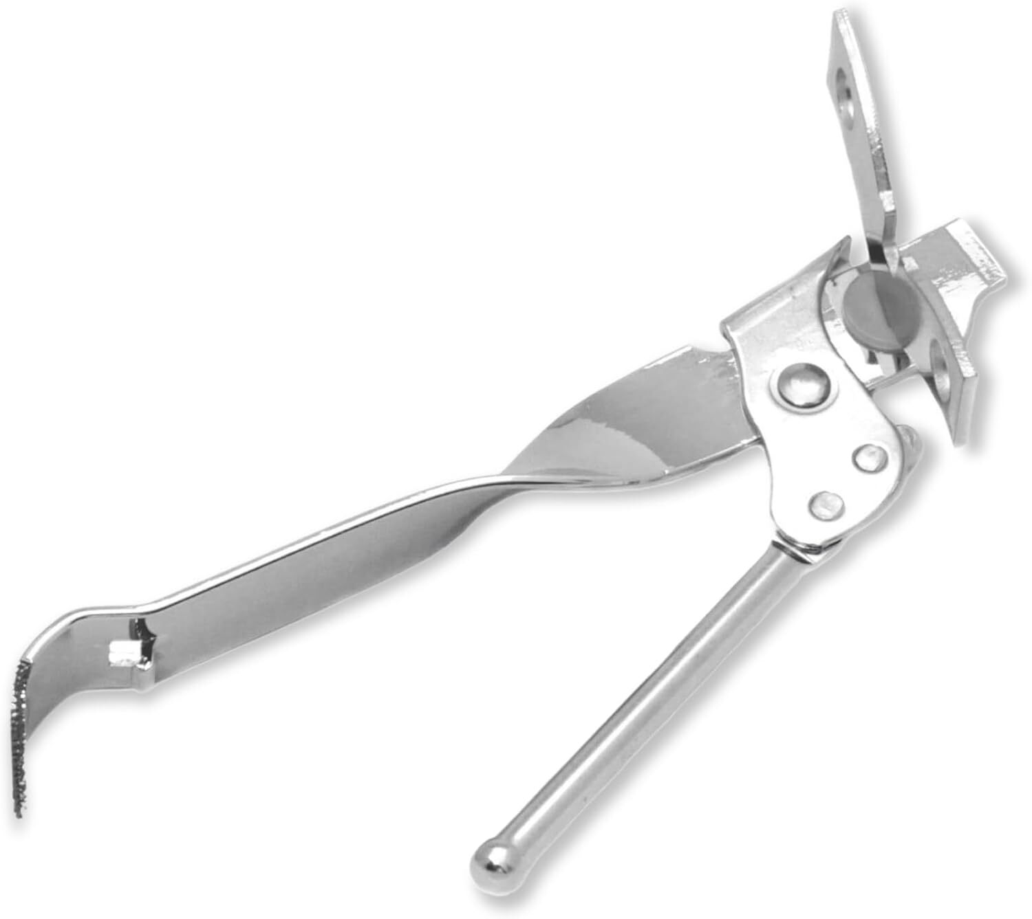 Can Opener with Bottle Tapper 6.5 Inch Nickel Plated Heavy Duty