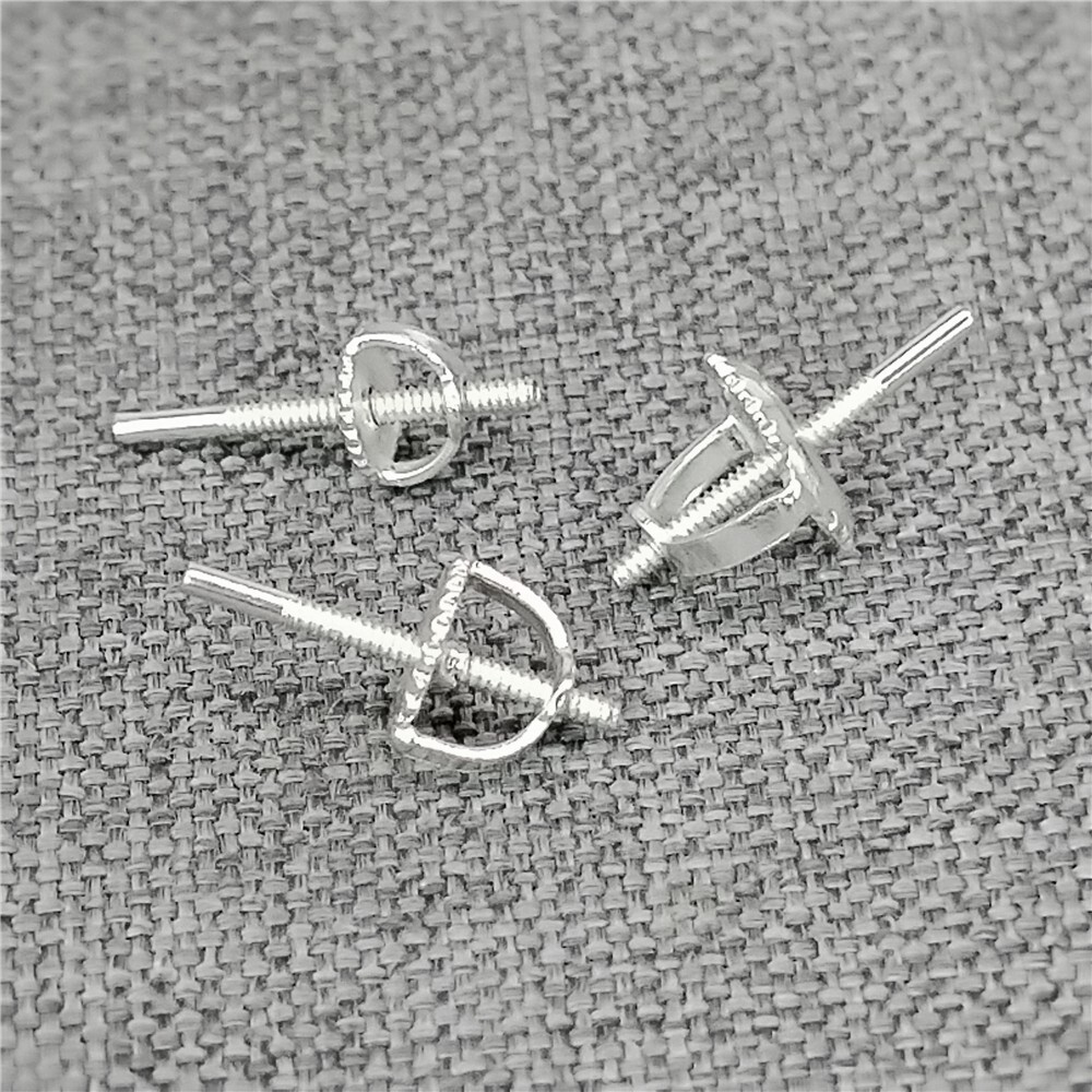 5prs Sterling Silver Threaded Post Ear Nuts 925 Silver Screw Type Earring Back
