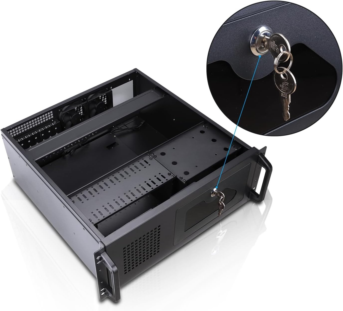 Silver/Black Server Rackmount Case