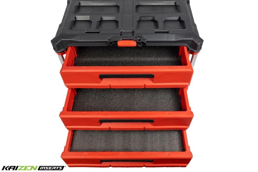 Milwaukee 48-22-8443 PACKOUT 3-Drawer Tool Box - Kaizen Foam Inserts