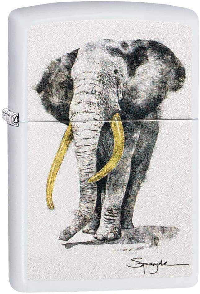 Zippo Spazuk Elephant White Matte 29844