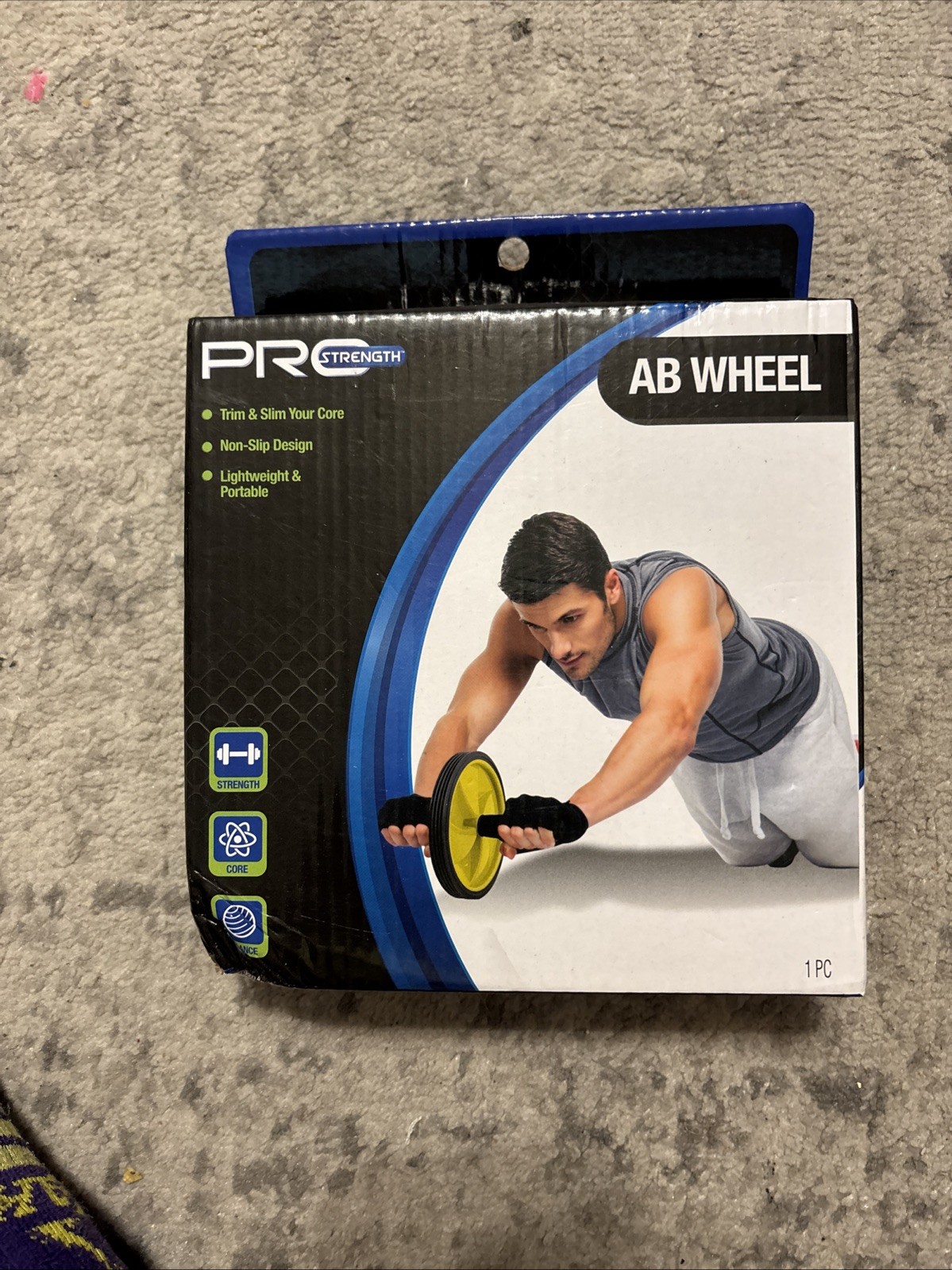Pro Strength Ab Wheel - 1 Pc Non Slip Design Lightweight / Portable