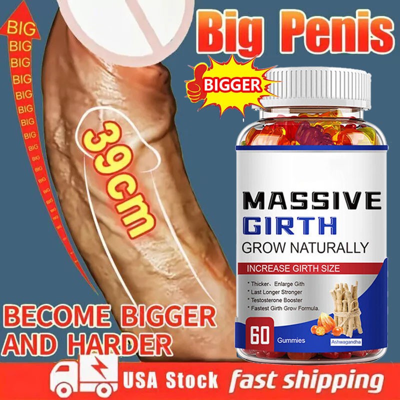Male Enhancement Gummies Booster & Thicker Last Longer Stronger Bigger Gummy 60