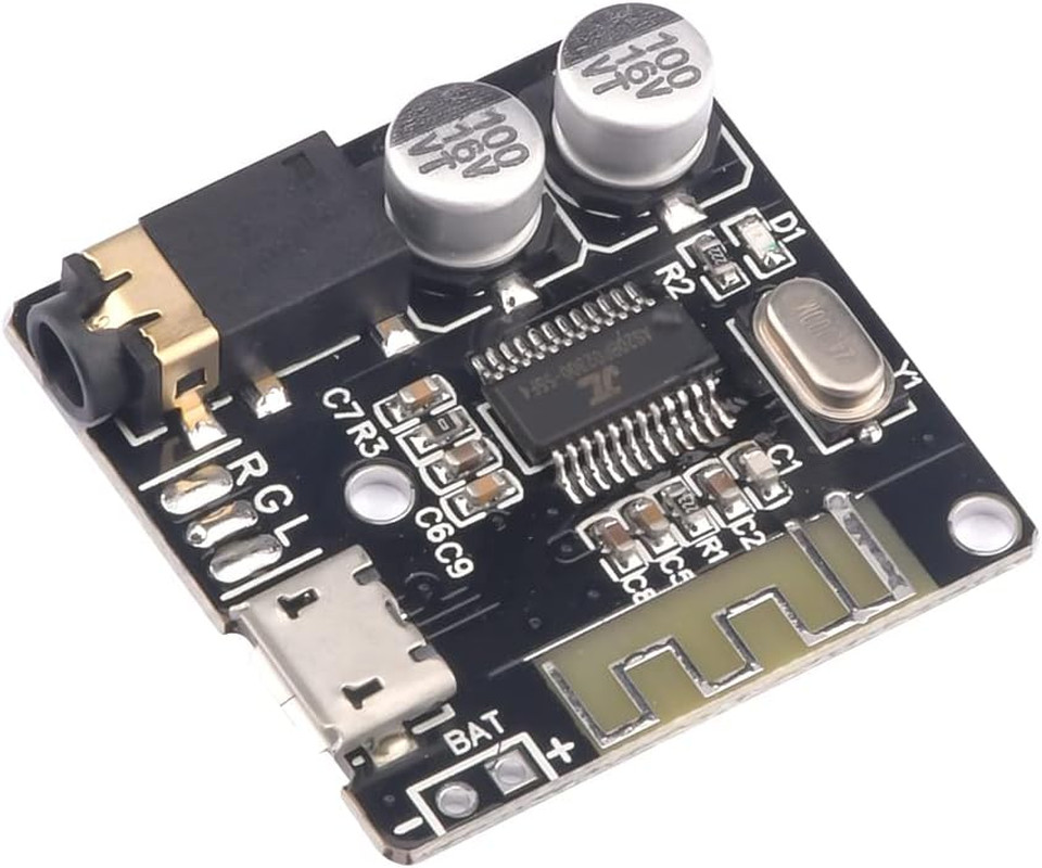 5PCS BT 5.0 Stereo Audio Receiver Module, 3.7-5V MP3 Decoder Board and Amplifier