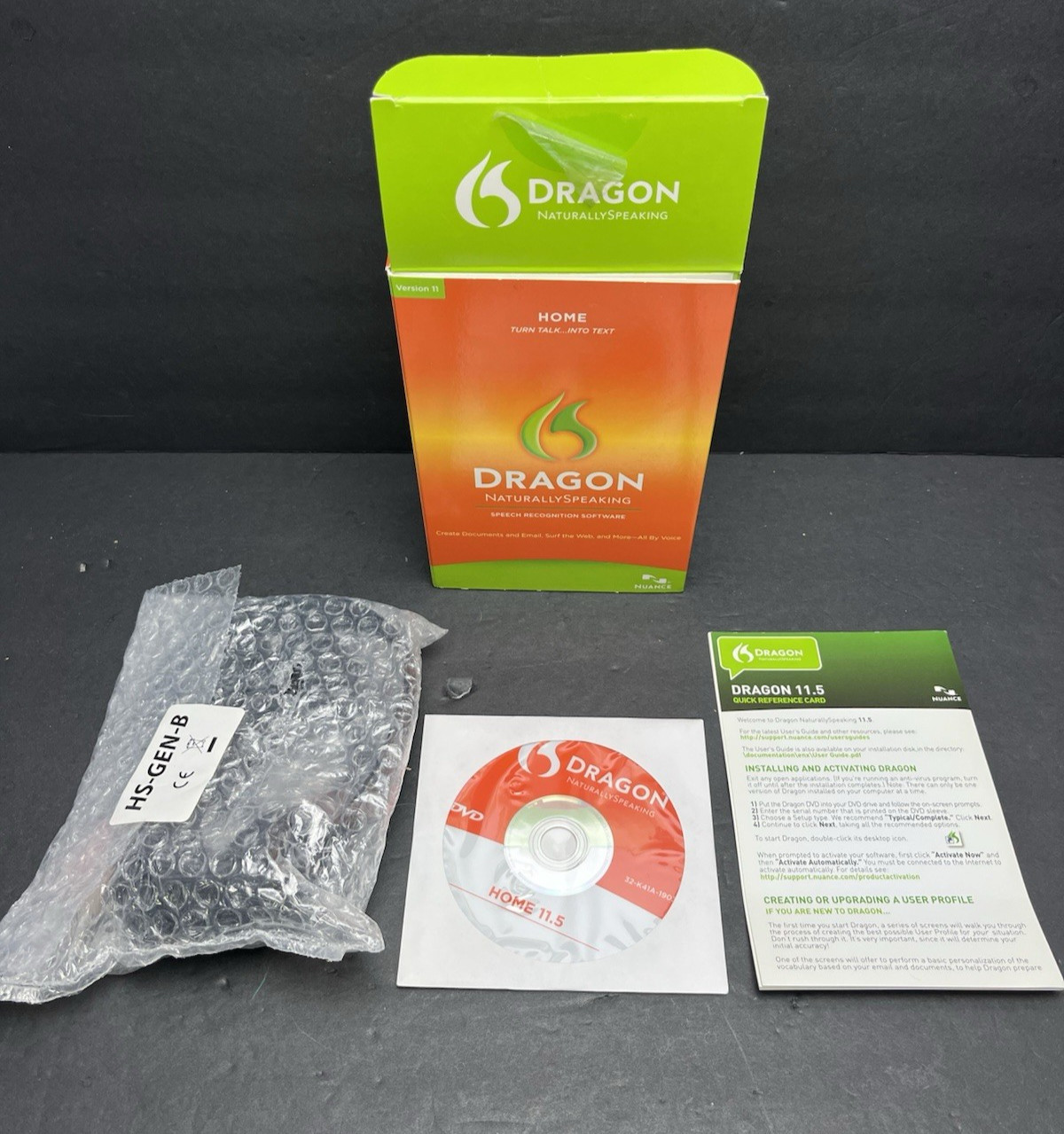 Dragon Naturally Speaking Home Version 11 With Head Set New OPEN BOX
