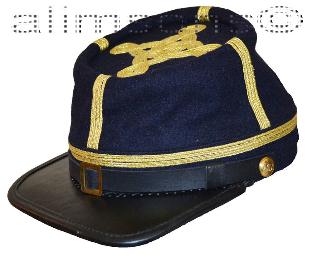 American Civil War Confederate General Pickett Replica Kepi Cap - ALL SIZES !!!