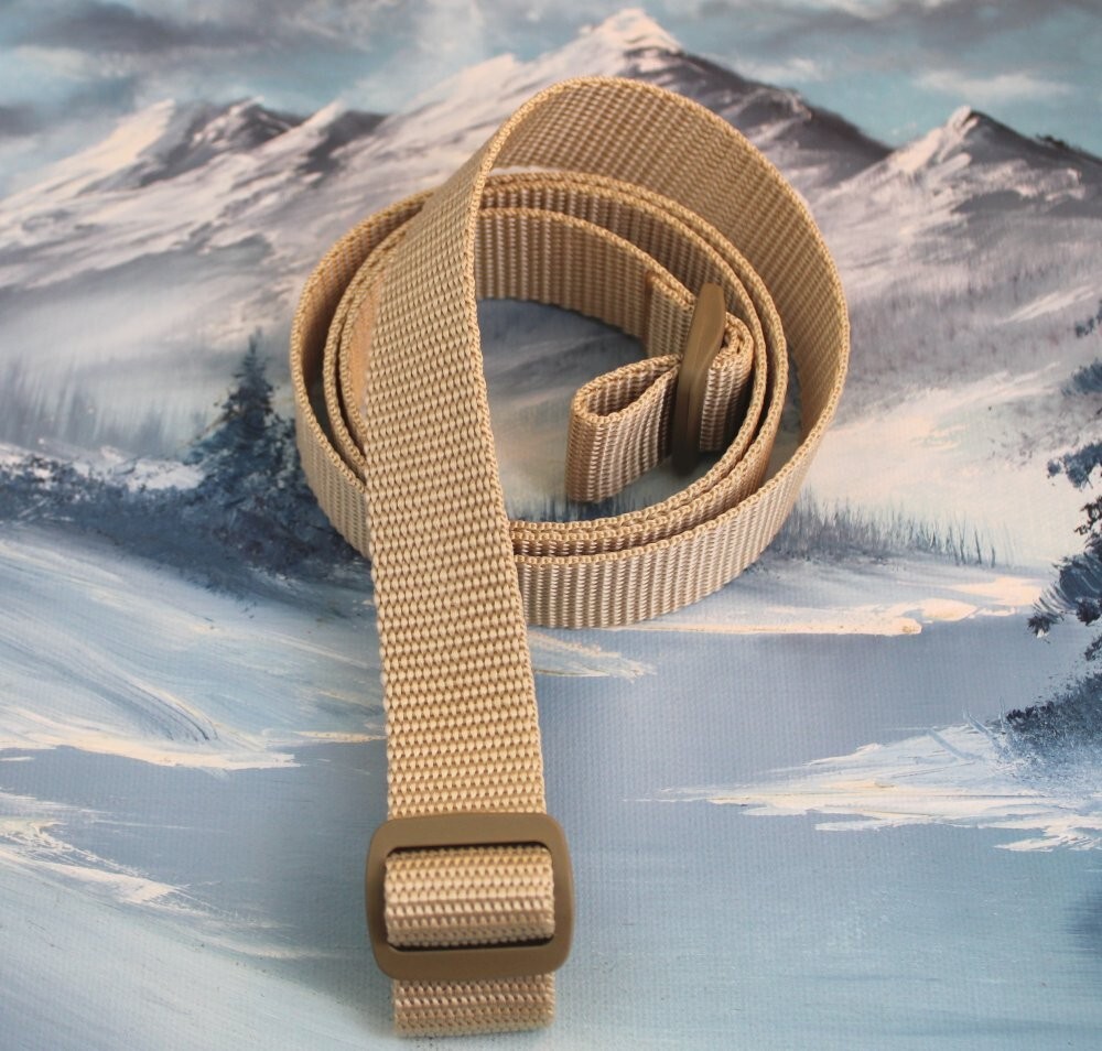 RIFLE SLING ~ DESERT KHAKI POLYPRO ~ 1 INCH  x 62" ~ LIGHT DUTY