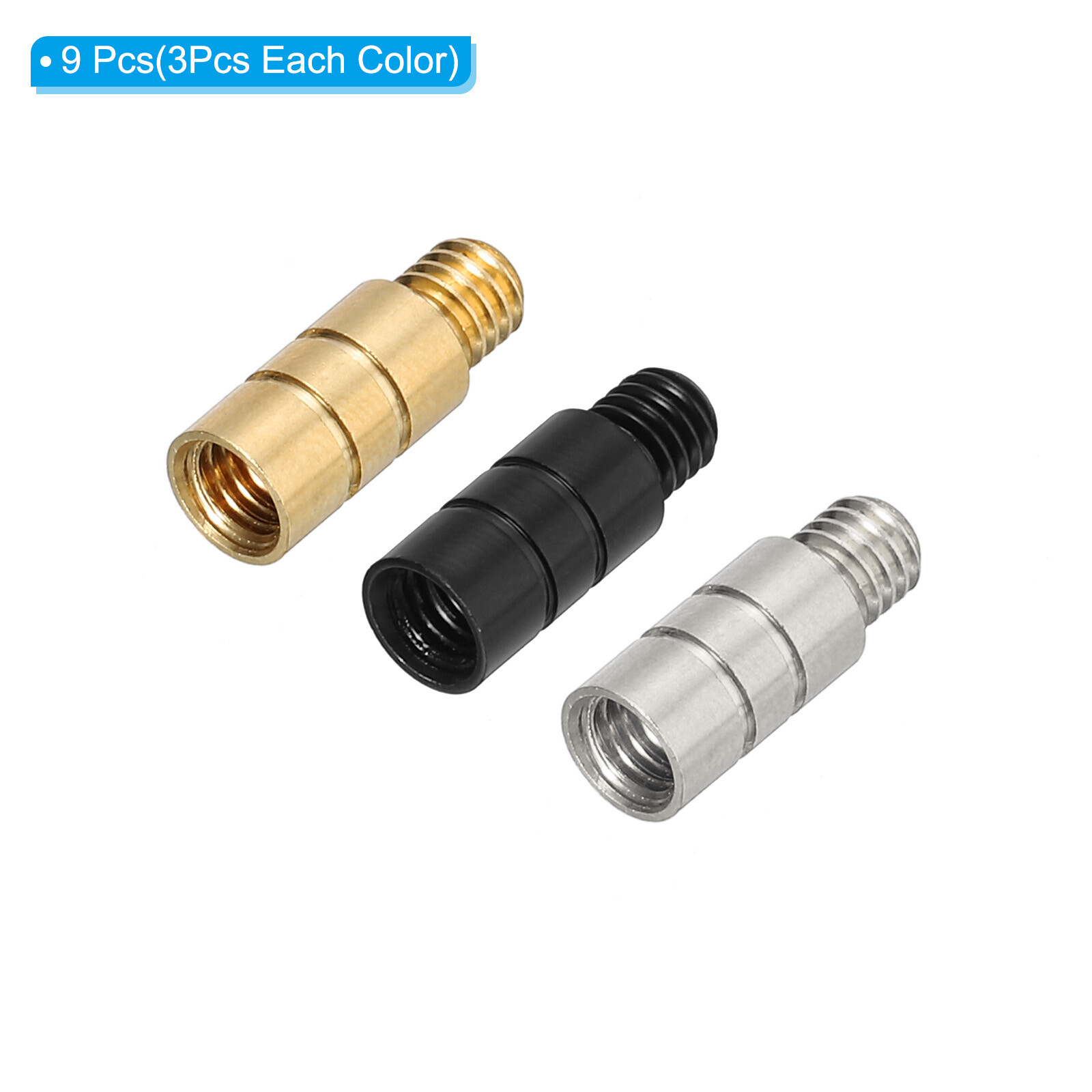 9Pcs Dart Weights 2g Brass Add Accentuator 2BA Thread Gold Silver Black