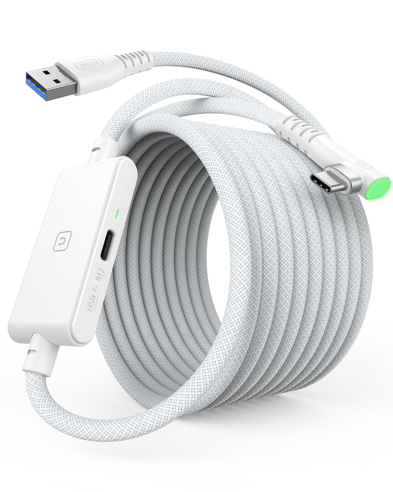 INIU 16ft Premium VR Link Cable with Charging, USB 3.0 Compatible White