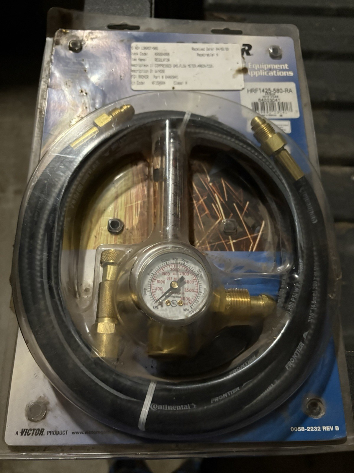 NEW SEALED RADNOR HRF1425-580-RA FLOWMETER WITH HOSE 64003041 HRF1425580RA