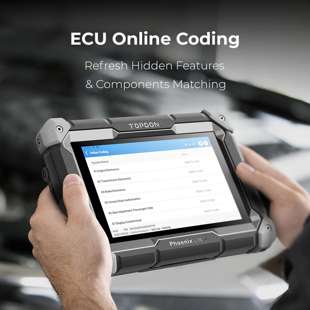 TOPDON Phoenix Lite 3 All Systems Diagnostic FCA AutoAuth ECU Coding Active Test