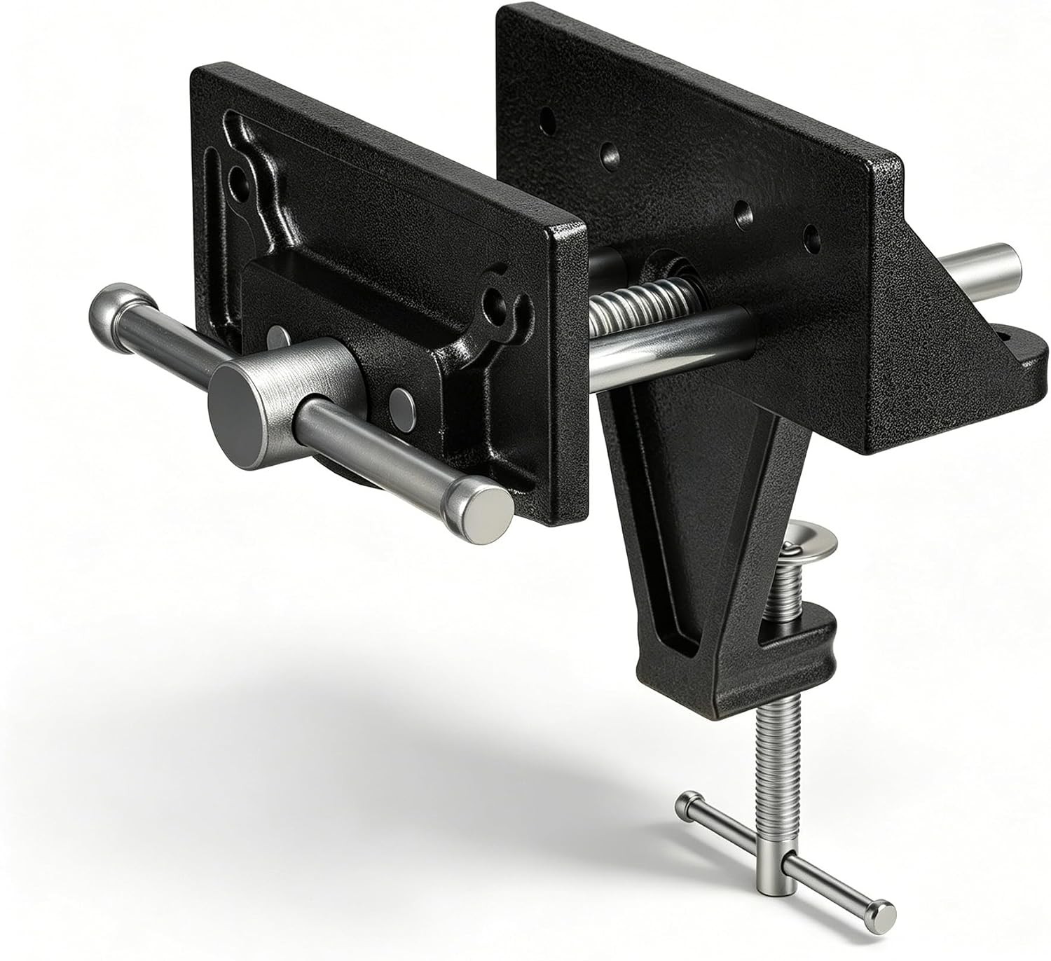 6 Inch Heavy Duty Ductile Iron Bench Vise with Zinc Plated Steel Rust Resistant