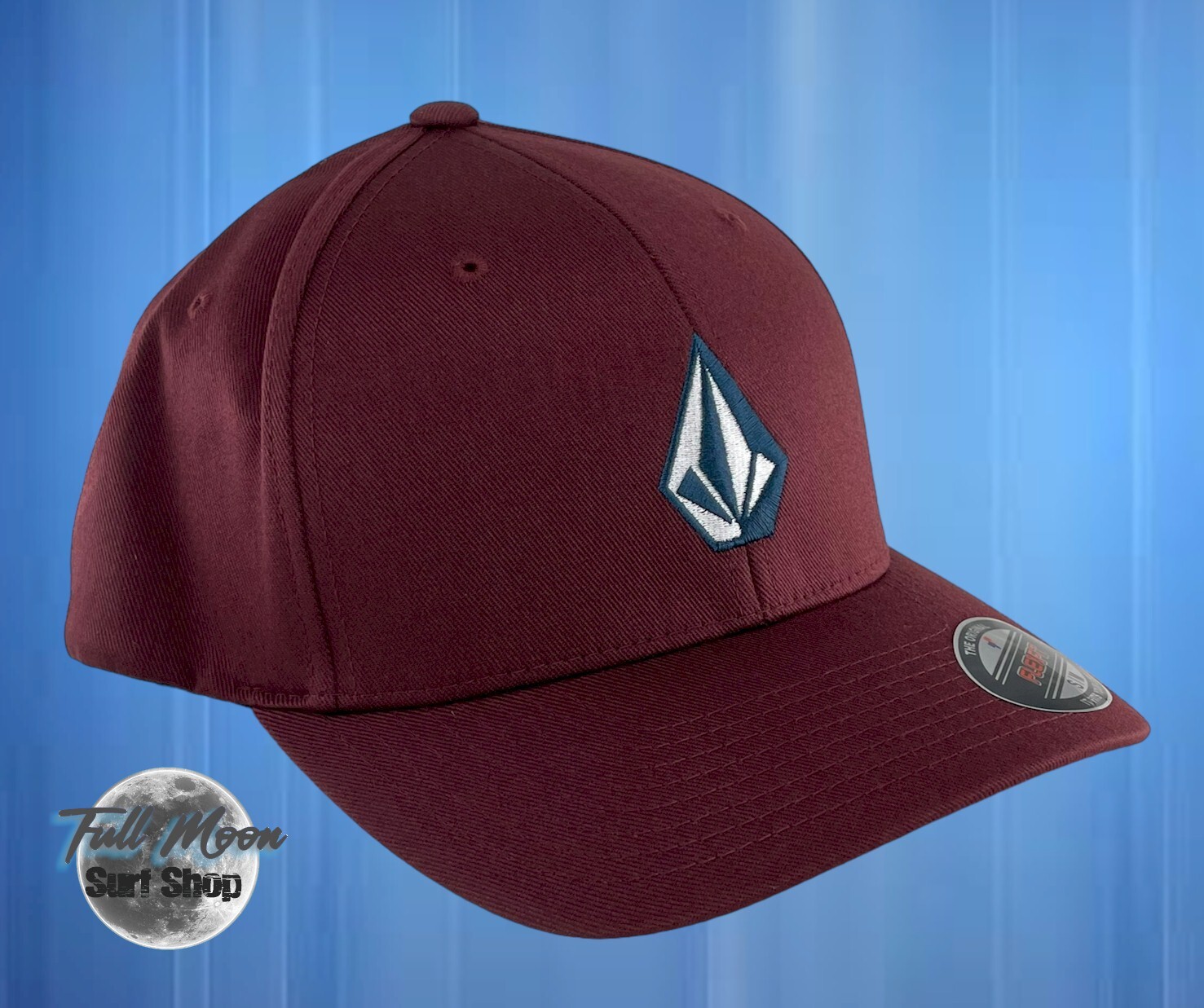 New Volcom Full Stone Bordeaux Mens XFit Flex Fit Cap Hat
