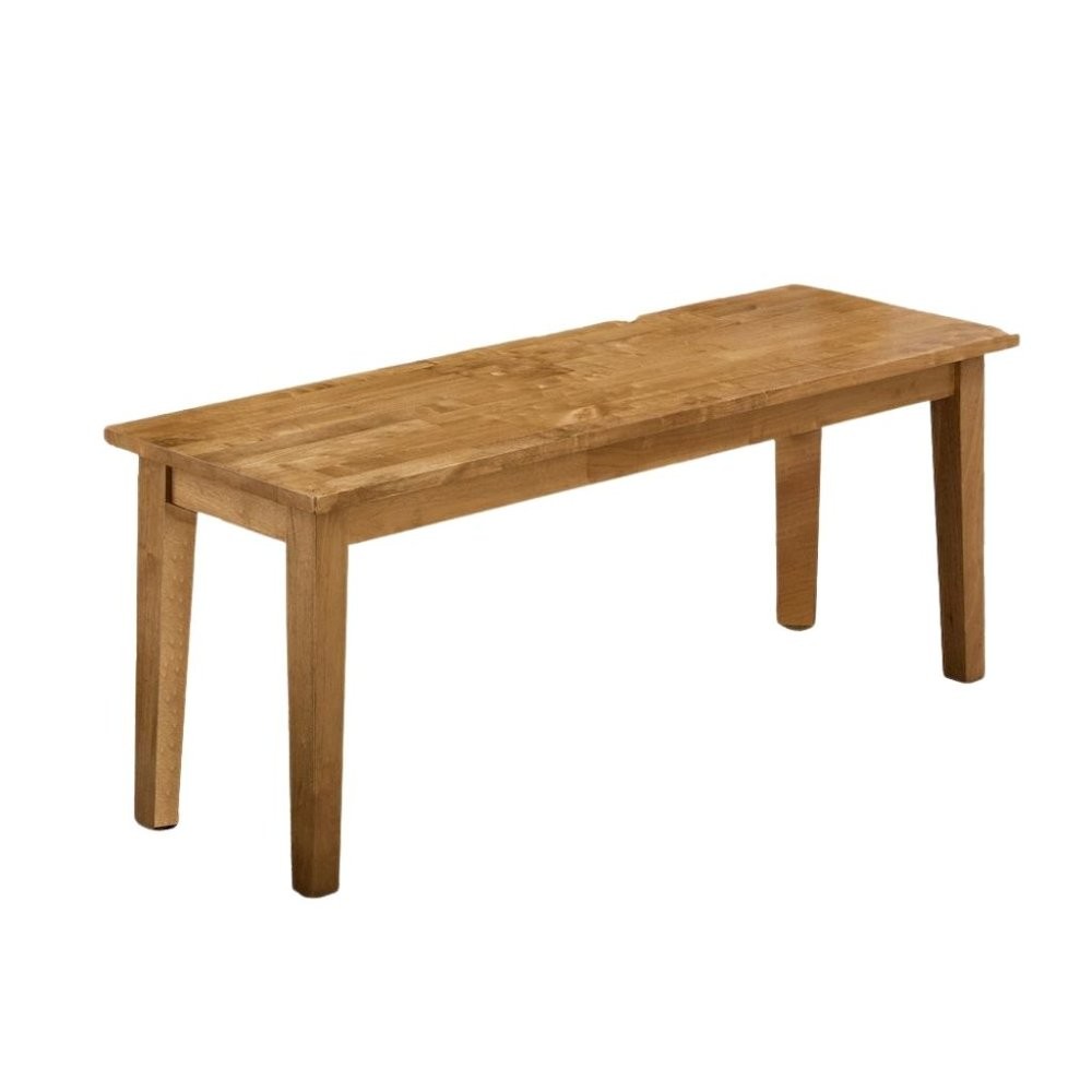 Honey Wooden 48" Wide Bench for Dining Room - Bedroom Seating or Entryway...