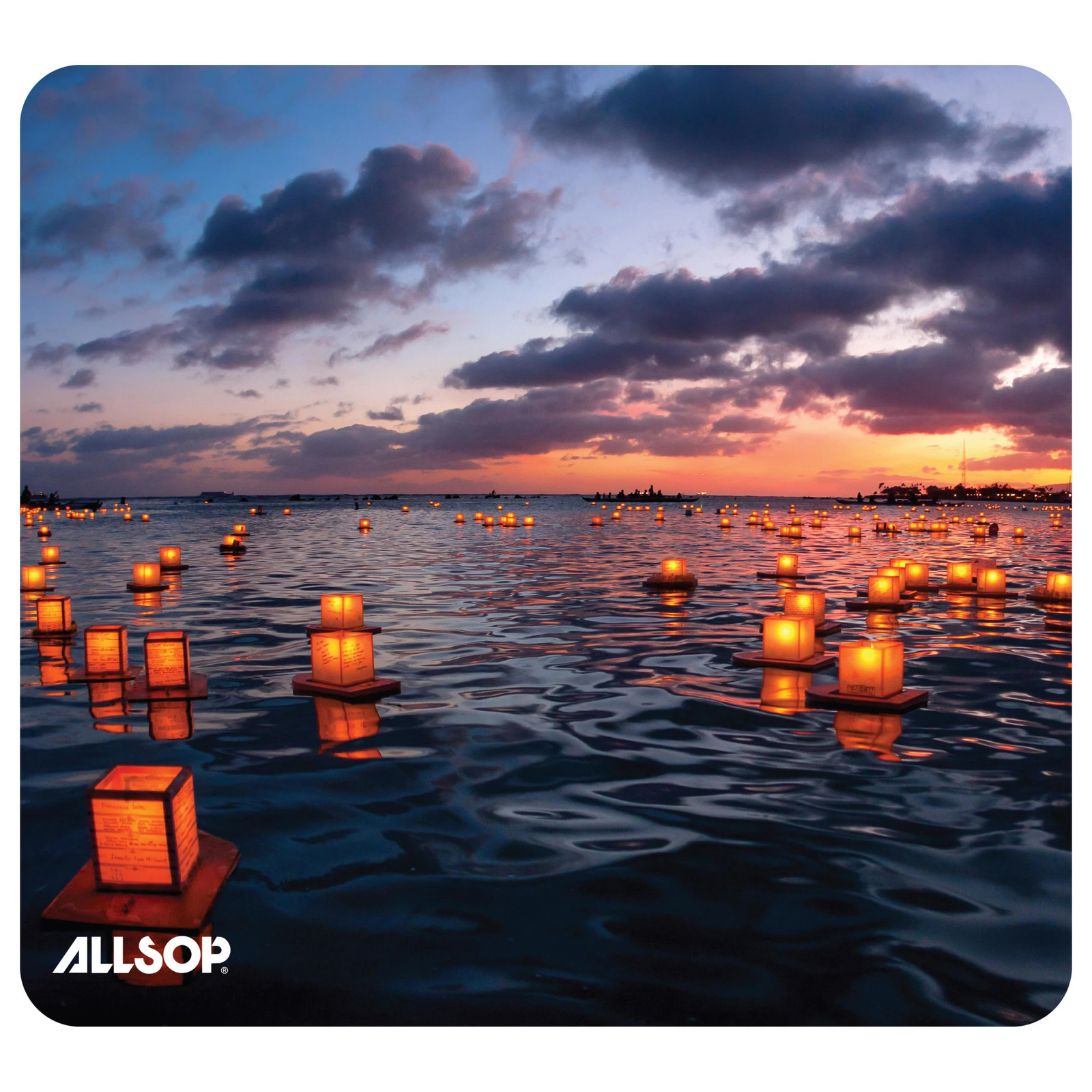 Allsop Naturesmart Mouse Pad, 8" x 8-3/4", Lanterns