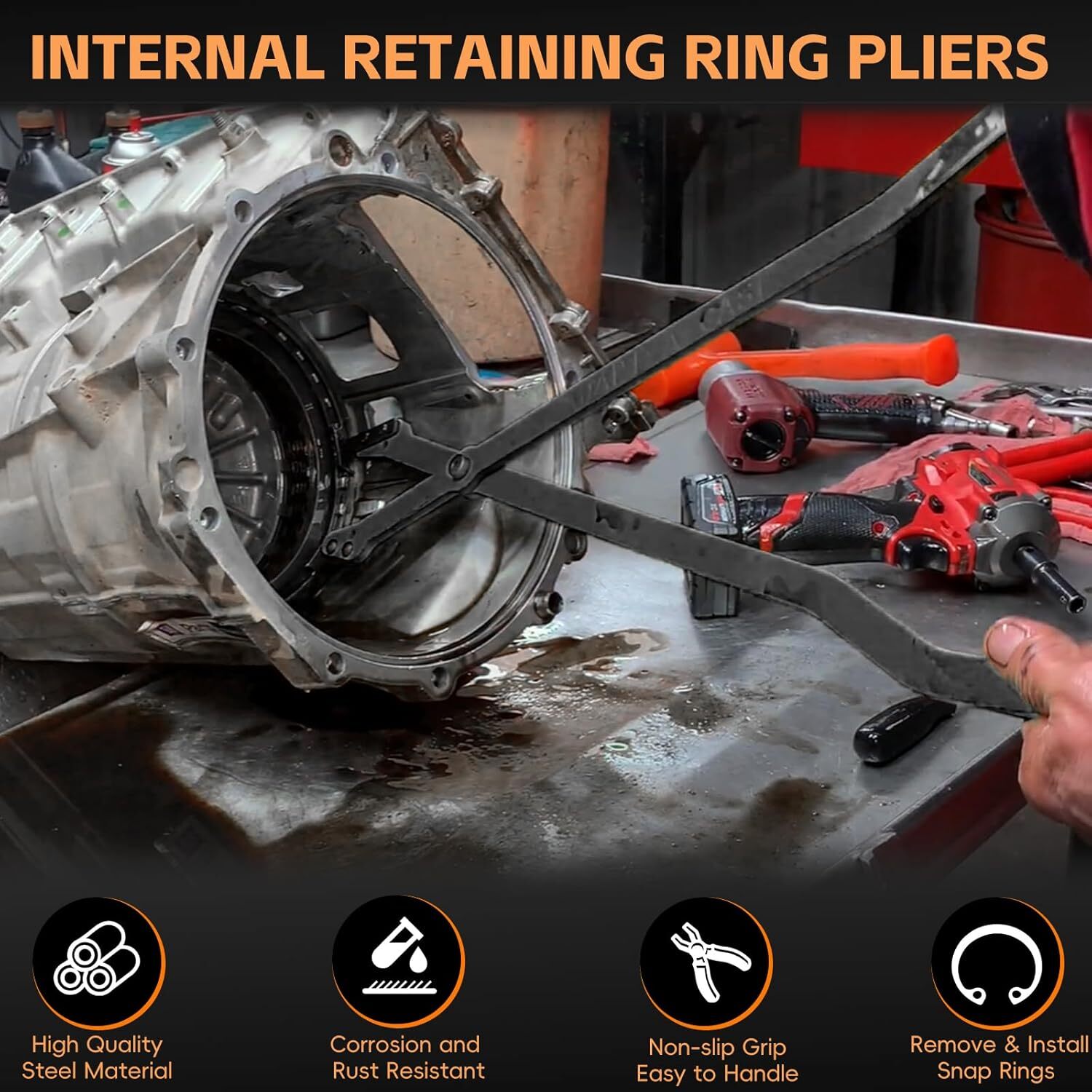 26" Heavy Duty Snap Internal Retaining Ring Pliers Large Internal Retaining Tool