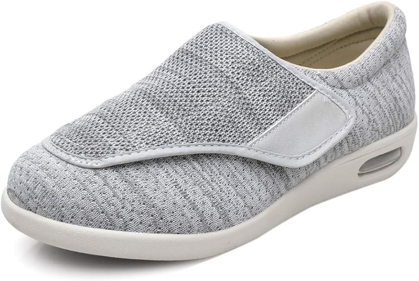 Men’s Wide Diabetic Shoes Adjustable Closure Pain Relief Shoes for Swollen Fee