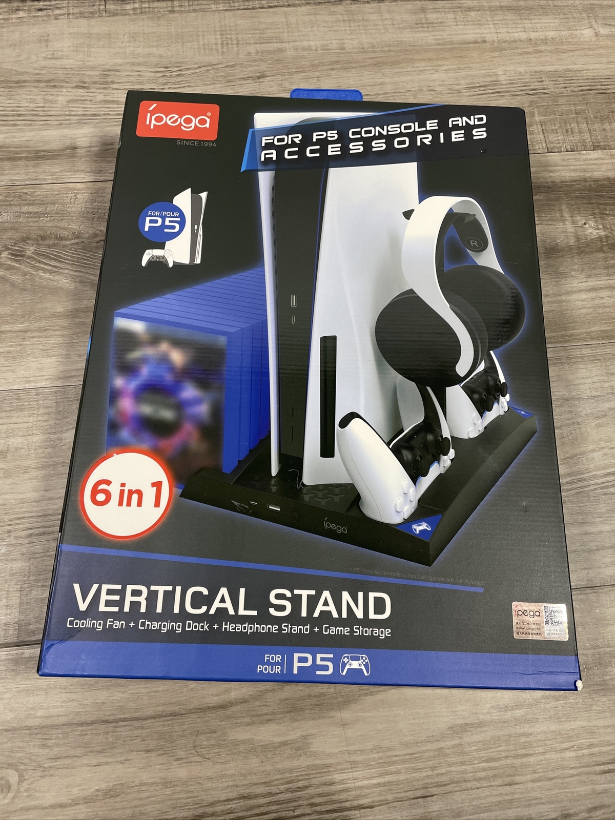 IPega 6 in 1 Pedestal Bracket PS5 Console Controller Game Headphone ventilation