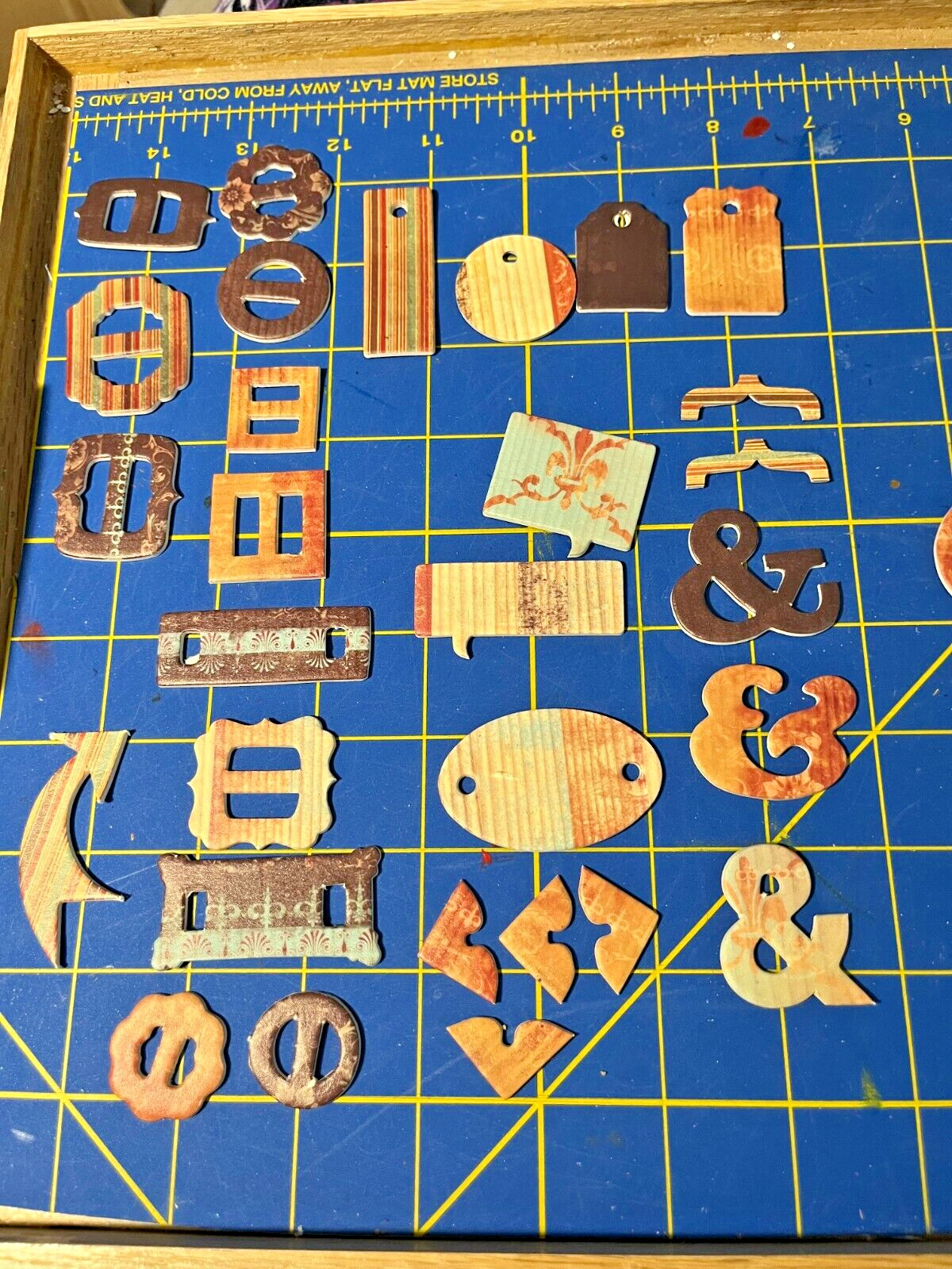 COSMO CRICKET CHIPBOARD ALPHABET & ADD-ONS-"THE WILDEST ABC'S" (MISSING TWO PCS)