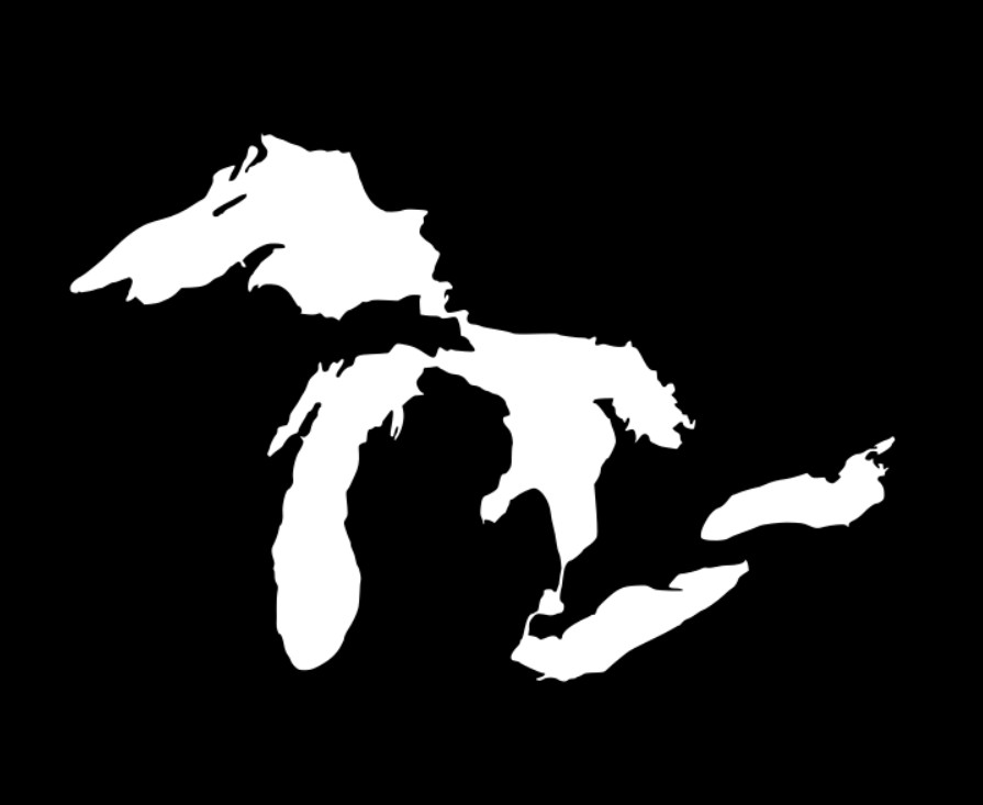 Great Lakes Silhouette Vinyl Sticker