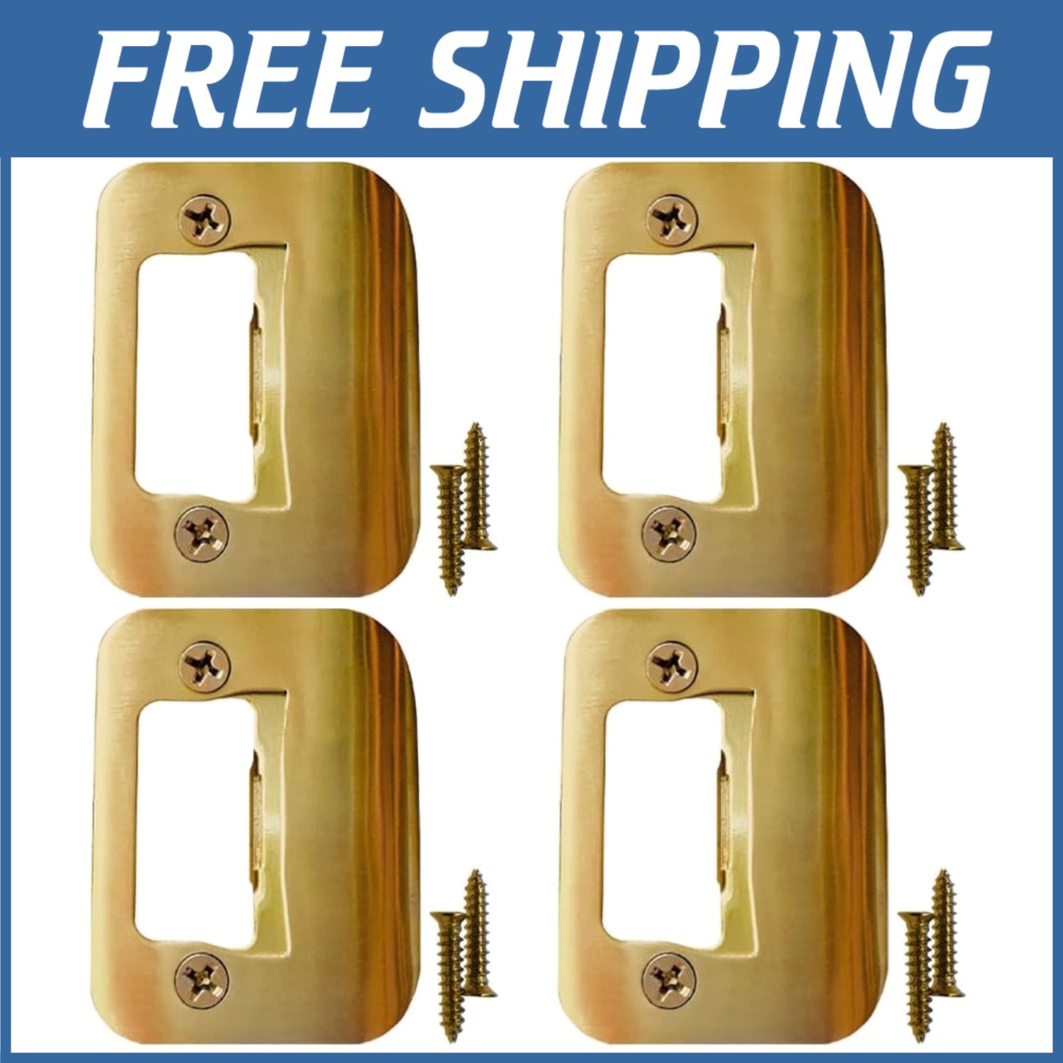 Gator Door Strike Plate – Universal Latch Restorer 4-Pack