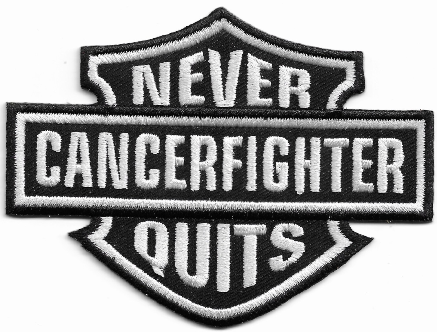 CANCERFIGHTER Never Quits Tribute Patch (4" x 3") fire patch