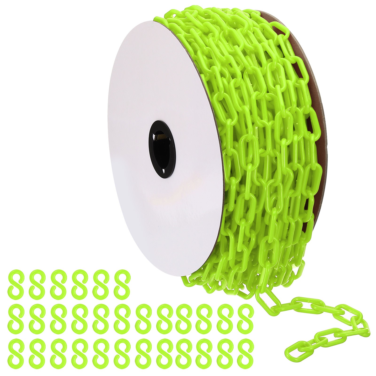 Plastic Chain,120 FEET Safety Barrier Chain for Crowd, 1/4inch(6mm) Green