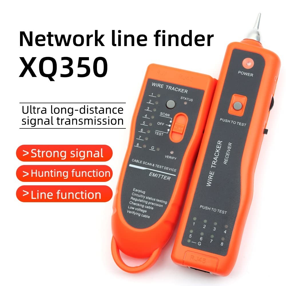 Advanced Cable Finder for Ethernet & Telephone Lines - Includes Accessories