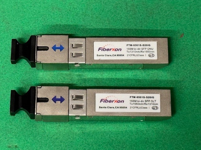 Telco Systems SFP-FBD20S-31/55P Bi-Directional Transceiver Pair