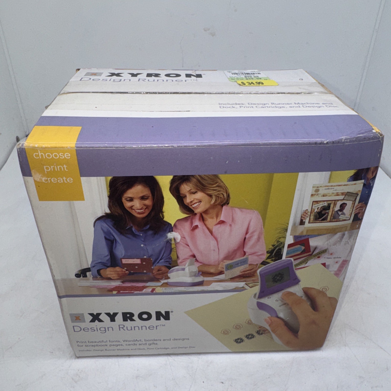 New Xyron 24139 Design Runner Handheld Cordless Printer