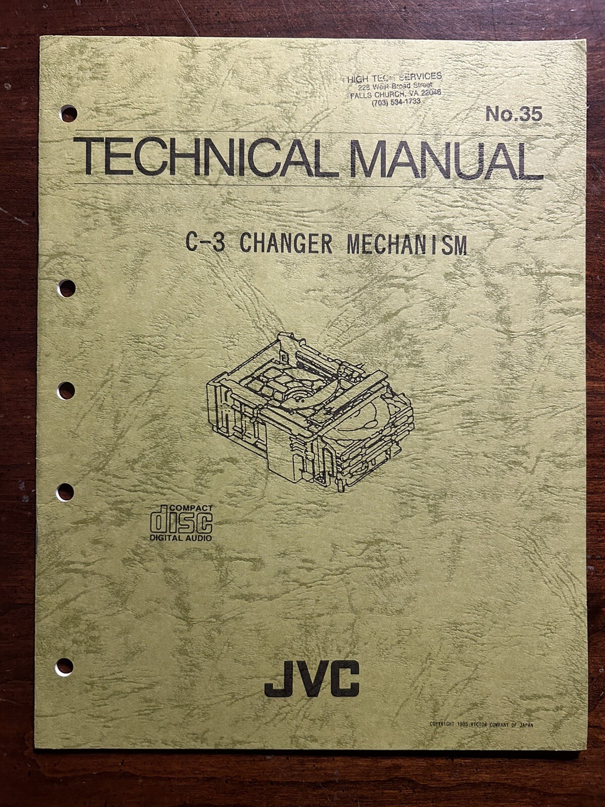 JVC C-3 CD Changer Mechanism Technical Manual Original OEM Genuine Vintage