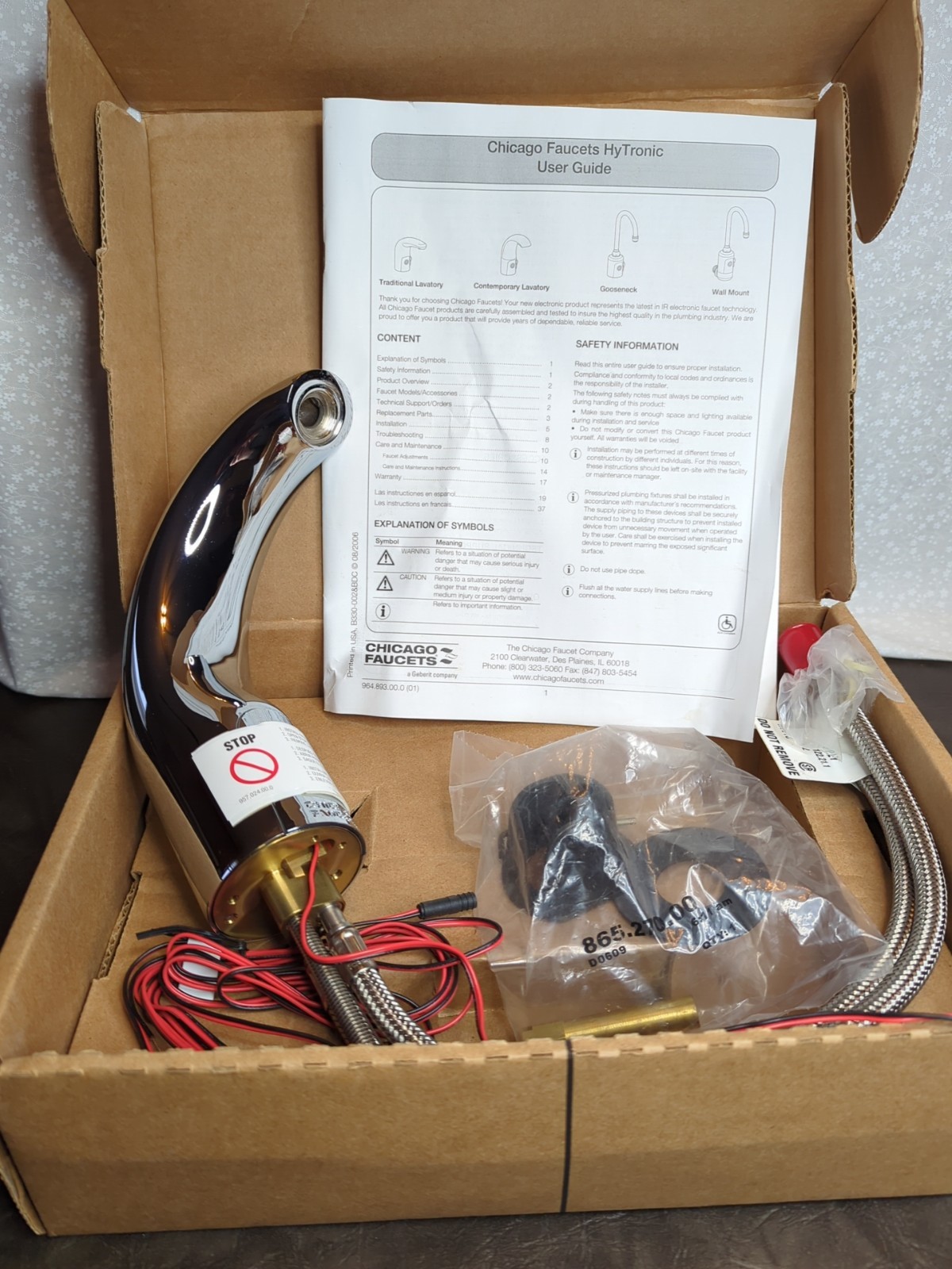 Chicago Faucets Deck-Mounted Single-Hole Touch-Free Faucet 116.122.21.1