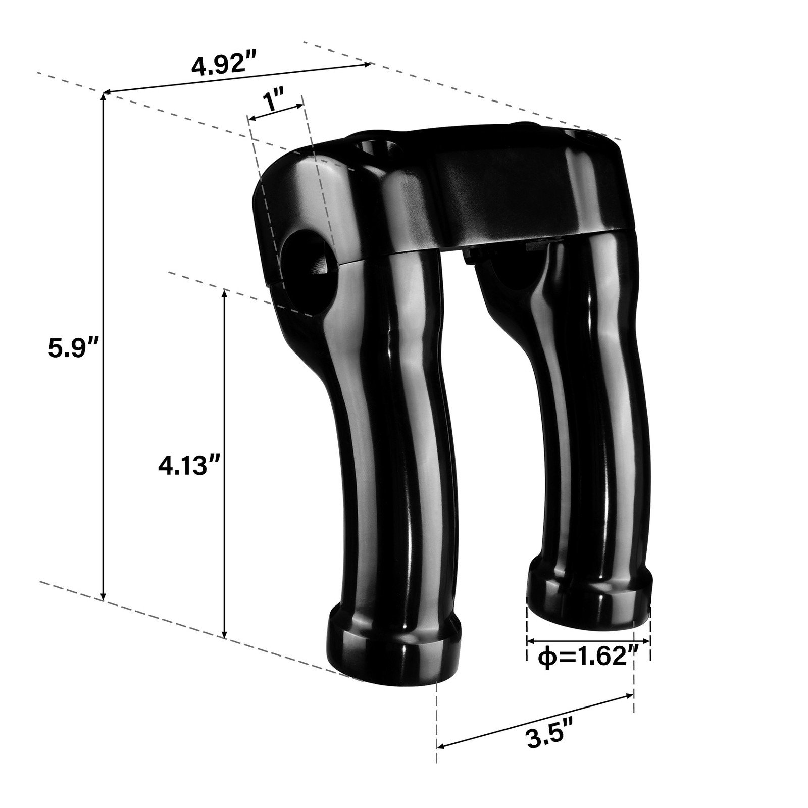 4" Handlebar Riser 1" Top Clamp Fit For Harley Softail FXBB FXBR FXBRS 2018-2024