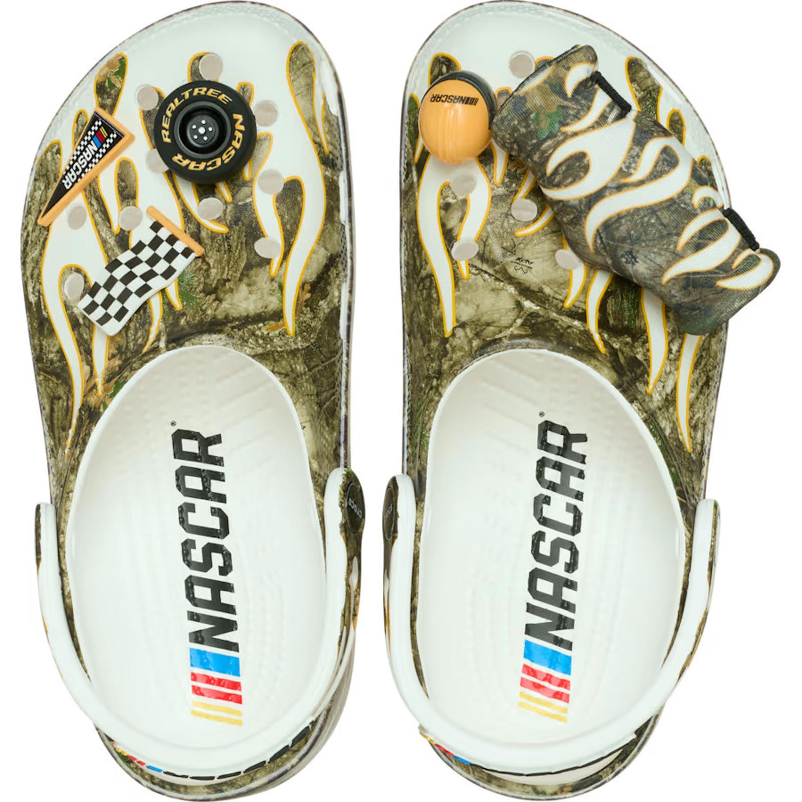 NASCAR x Realtree Camo Crocs Classic Clog Men's 10 - W 12 w/ Jibbitz & Allover