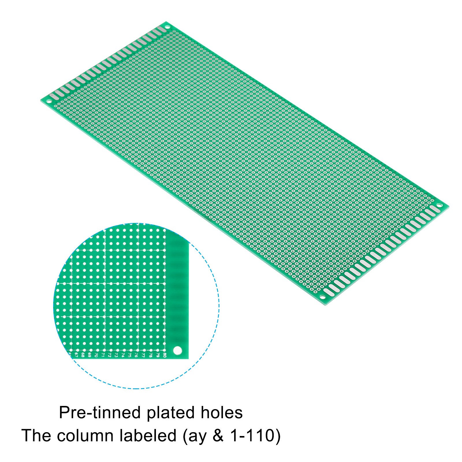 2Pack 8.7" x 3.9" PCB Board Circuit Prototype Perfboard Solder Boards Green