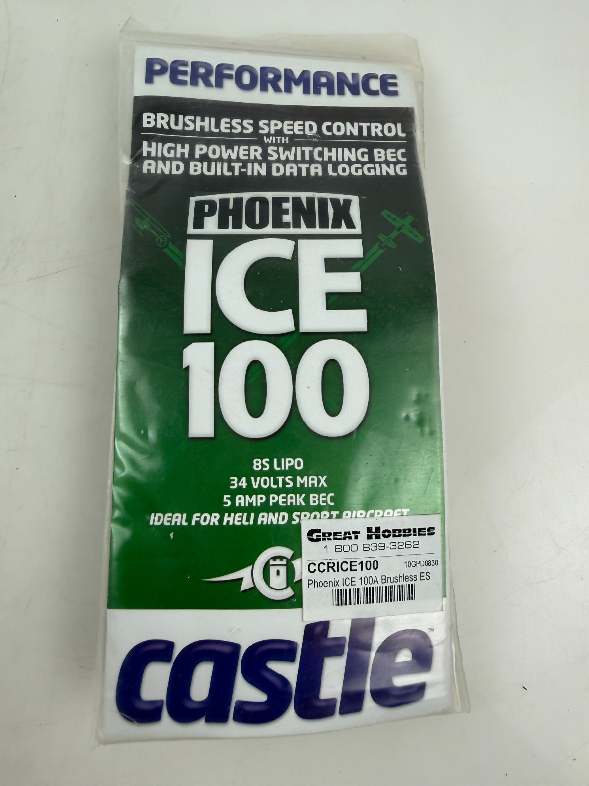Castle Phoenix ICE 100 AMP Speed Control RC 10GPD0830