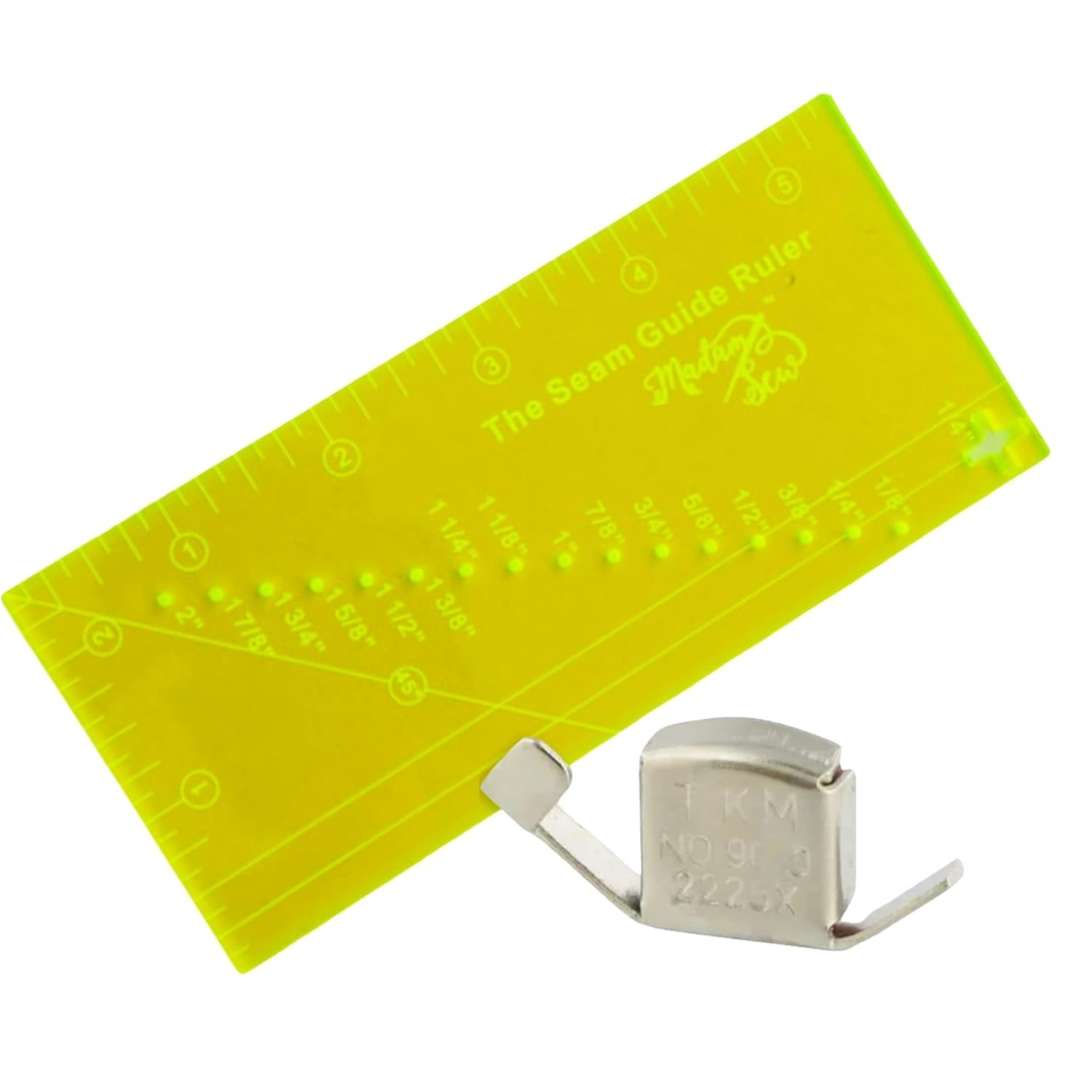 Seam Allowance Ruler & Magnetic Guide for Precision Sewing (1/8"-2")