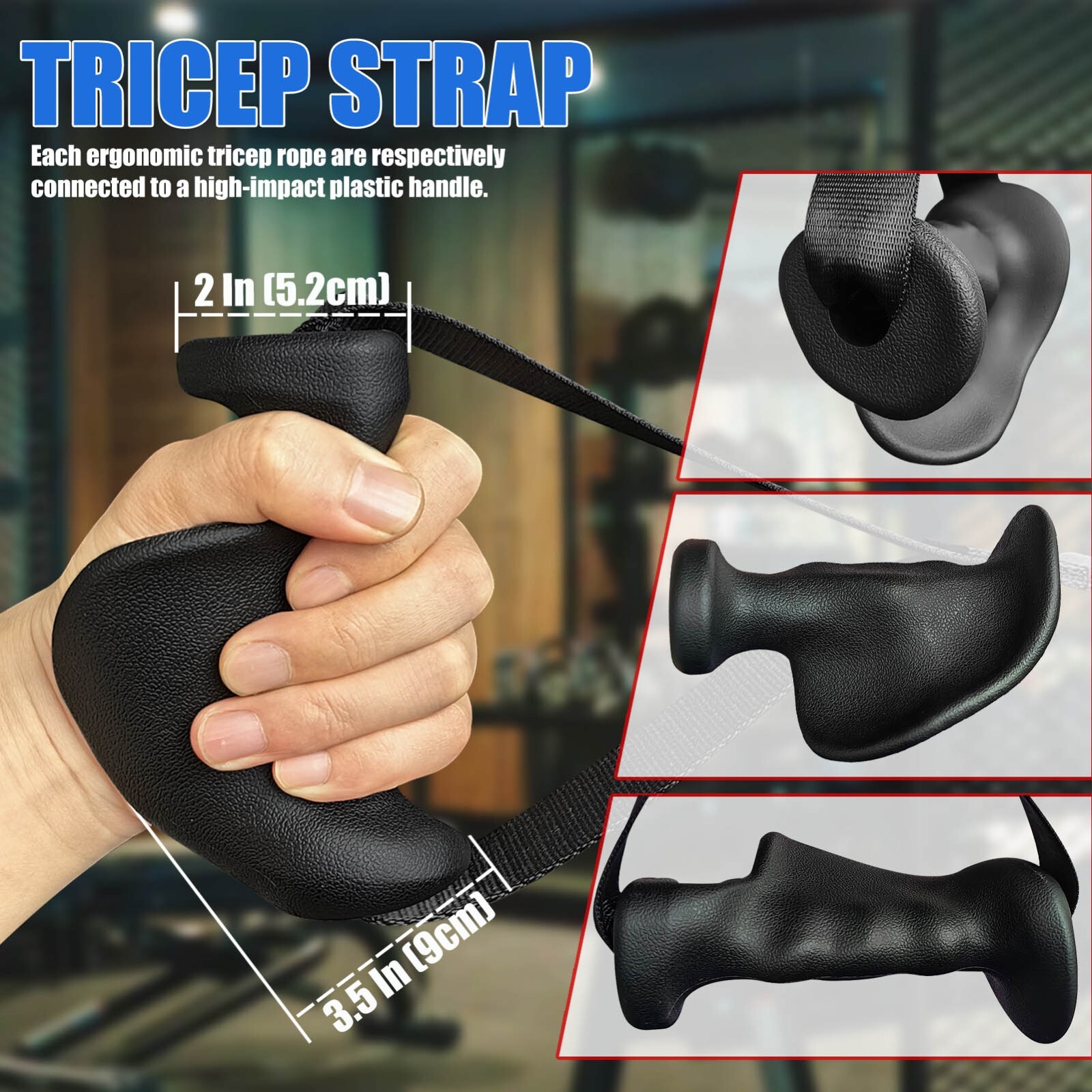 Ergonomic Tricep Rope Pulldown Attachments Triceps Rope Cable Attachments F Gym