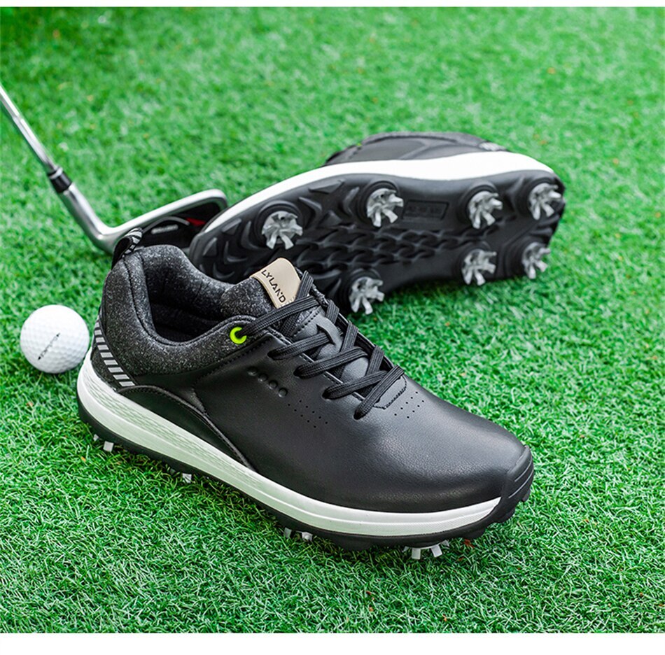 Waterproof Men's Golf Shoes Professional Golf Spikes Shoes Non-Slip Sneakers