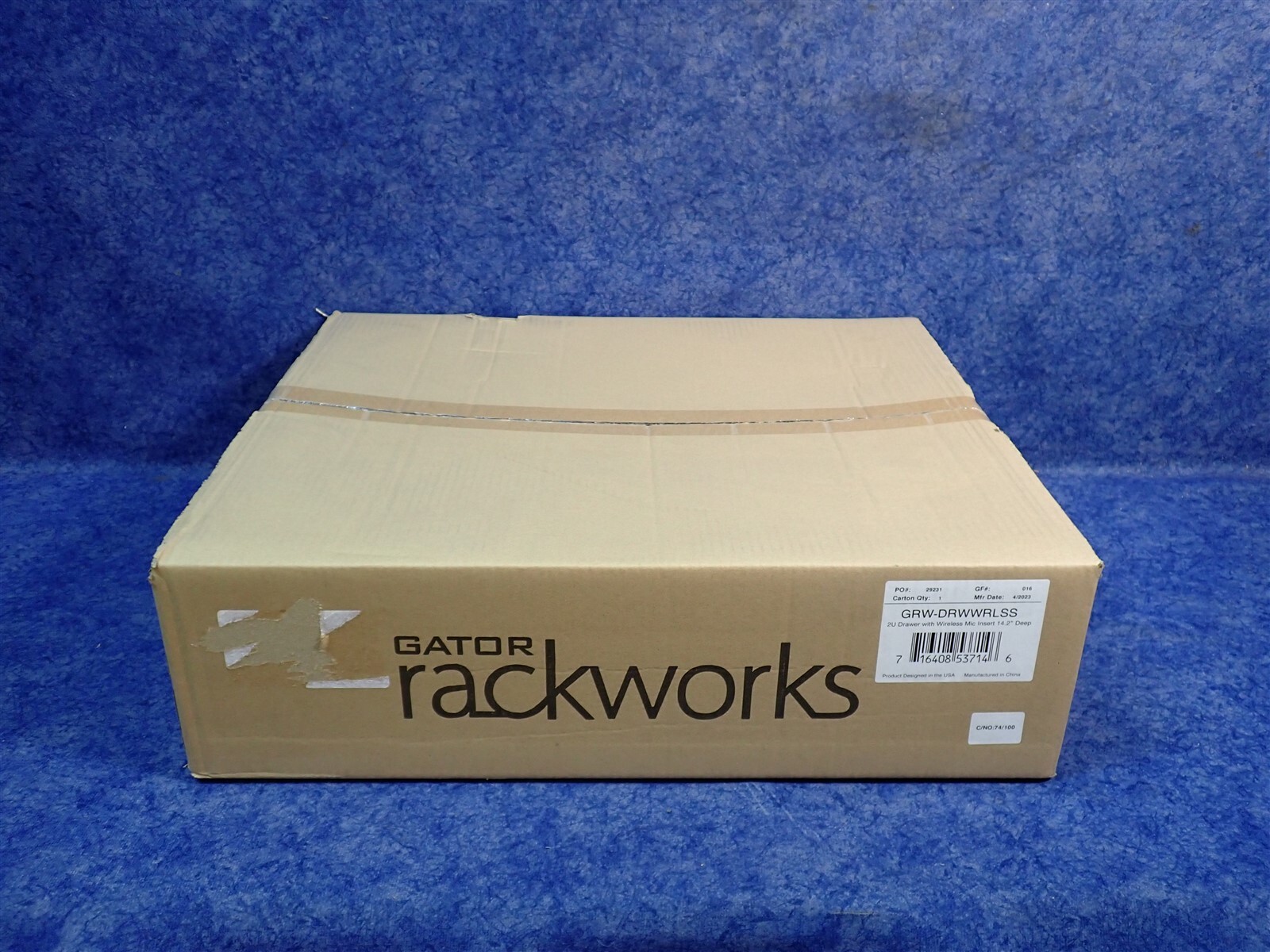 Gator Rackworks GRW-DRWWRLSS 2U Wireless Microphone Drawer, 4 Mic Spaces (Q1)