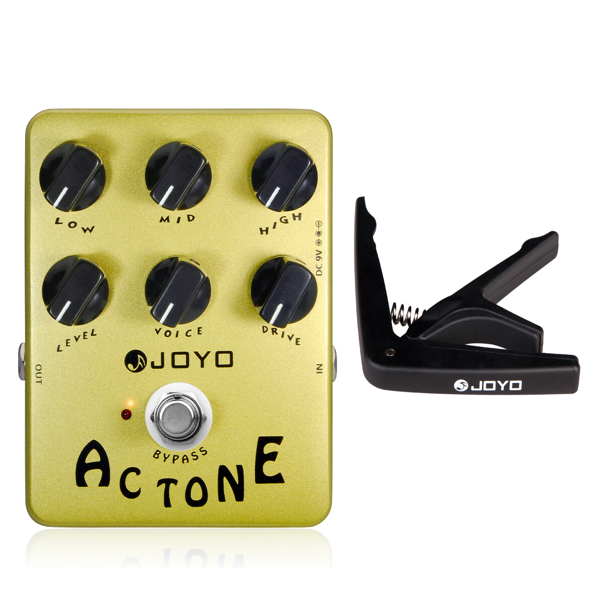 JOYO AC Tone Amplifier Guitar Pedal Analog British Rock Distortion +Guitar Capo