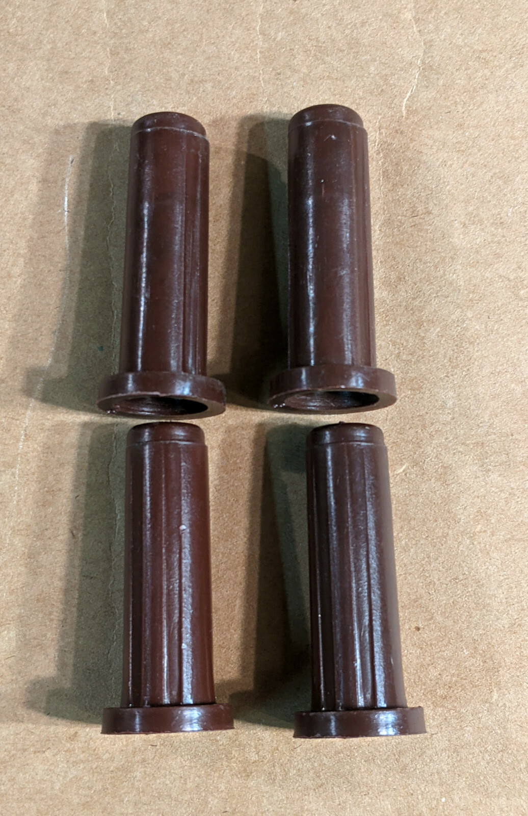 Set of (4) Caster Roller Plastic Leg Socket Inserts/Plugs- 1/2" outside diameter
