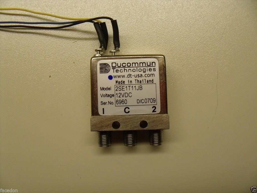 Ducommun RF 2SE1T11JB Relay SMA DC to 26.5 GHz 12 V DC