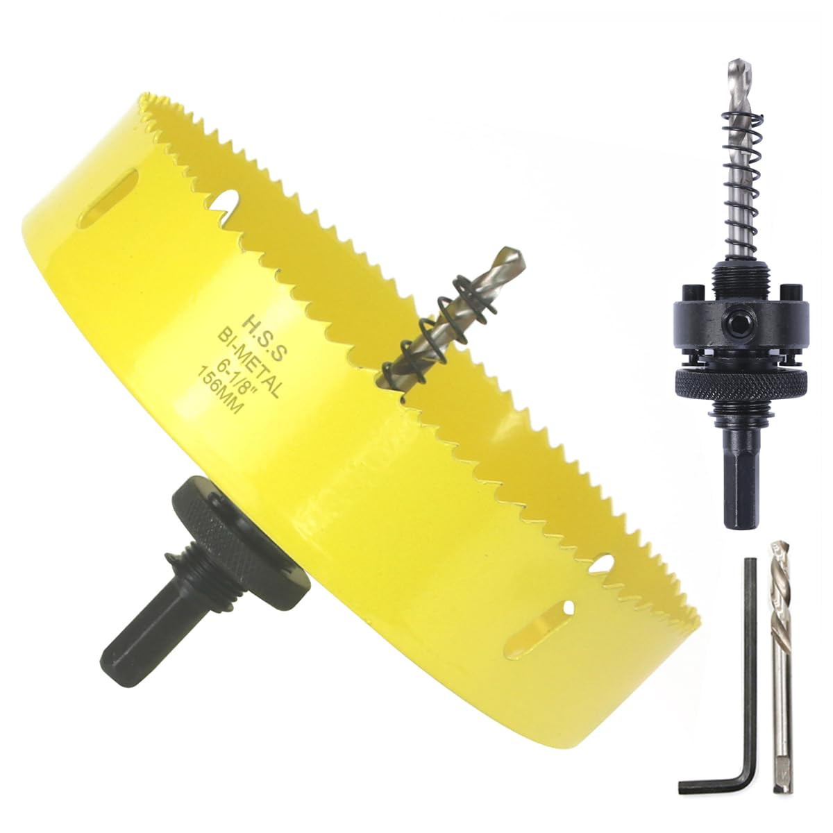 6-1/8 Inch Hole Saw for Wood,Soft Metal,Drywall,Plasterboard and Plywood,156Mm B